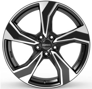 Dezent KB dark 6.5x17 5x100 ET39, melns · pulēts (Black/Polished)