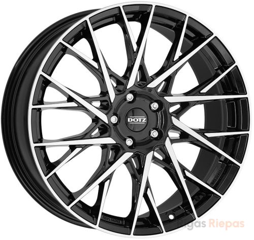 Dotz Fuji dark 7.5x18 4x100 ET45, black · polished (Black/Polished)