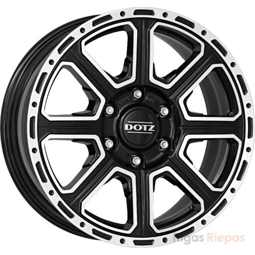 Dotz Kalahari dark 8x18 5x120 ET30, чёрный · полированный (Black/Polished)