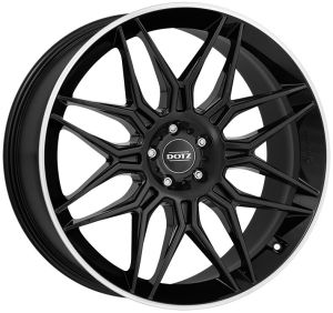 Dotz LongBeach dark 9.5x22 5x130 ET43, black · polished (Black/Polished Lip)