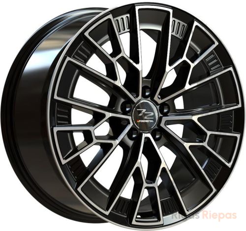 Fondmetal 1972 10.5x20 5x110 ET29, black · polished (Glossy Black Machined)
