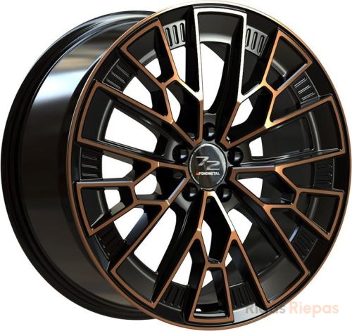 Fondmetal 1972 10.5x20 5x112 ET57, black · polished (Black Clearcoat Matt Bronze Machined)