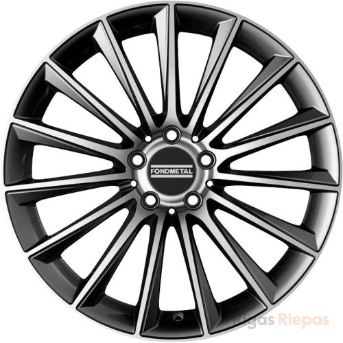 Fondmetal Aidon 8x18 5x112 ET38, anthracite · polished (Glossy Titanium Machined)