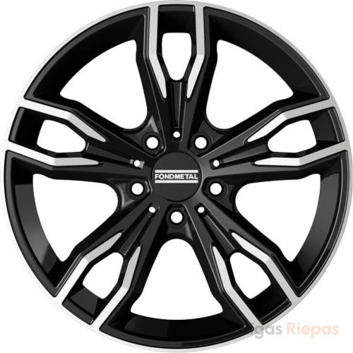 Fondmetal Alke 8.5x20 5x120 ET33, melns · pulēts (Glossy Black Machined)