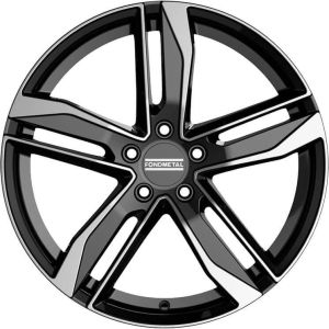 Fondmetal Hexis 8x18 5x112 ET29, melns · pulēts (Glossy Black Machined)