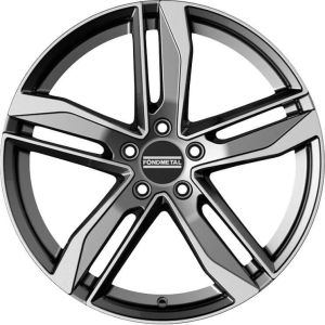 Fondmetal Hexis 8x18 5x112 ET48, antracīta · pulēts (Glossy Titanium Machined)