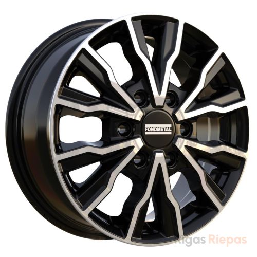 Fondmetal PRO2 7x17 6x120 ET48, чёрный · полированный (Glossy Black Machined)