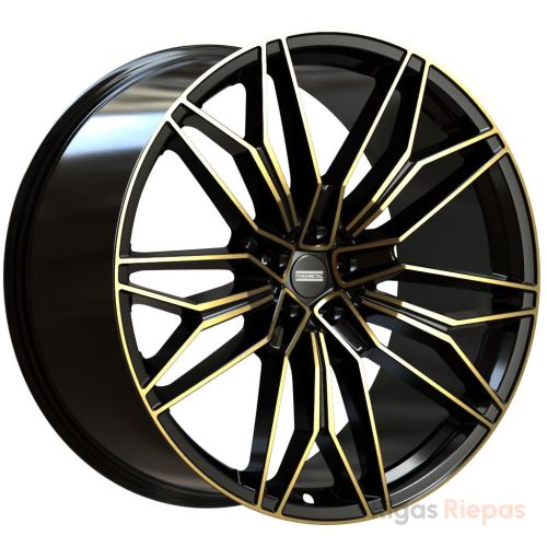 Fondmetal STC-23 10x23 5x112 ET32, чёрный · полированный (Black Clearcoat Glossy Gold Machined)