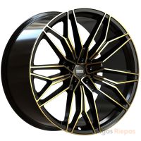 Fondmetal STC-23 10x23 5x112 ET32, чёрный · полированный (Black Clearcoat Glossy Gold Machined)