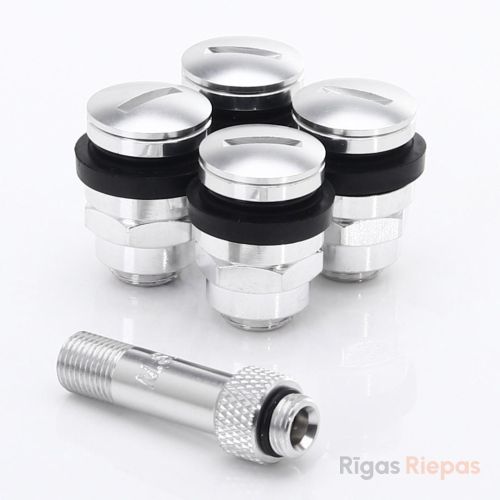 Japan Racing JRAV1-S valve, silver, Flat JR v1, aluminium
