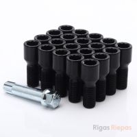 Japan Racing riteņu skrūve M12x1.5x26, 60° konuss, Tuner, melna