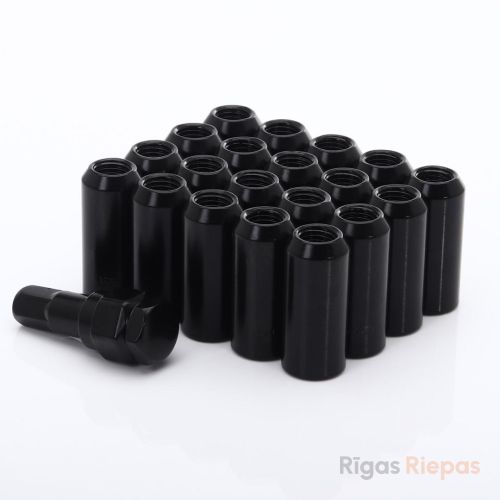 Japan Racing riteņu uzgrieznis M12x1.5x45, 60° konuss, melns