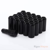 Japan Racing riteņu uzgrieznis M12x1.5x45, 60° konuss, melns