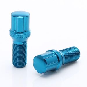 Japan Racing wheel bolt M14x1.5x27, 60° cone, blue