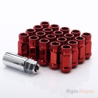 Japan Racing wheel nut M12x1.5x45, 60° cone, red