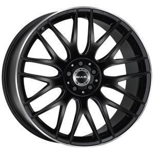 MAK Arrow-D 9.5x20 5x112 ET50, чёрный · полированный (Gloss Black Mirror Ring)