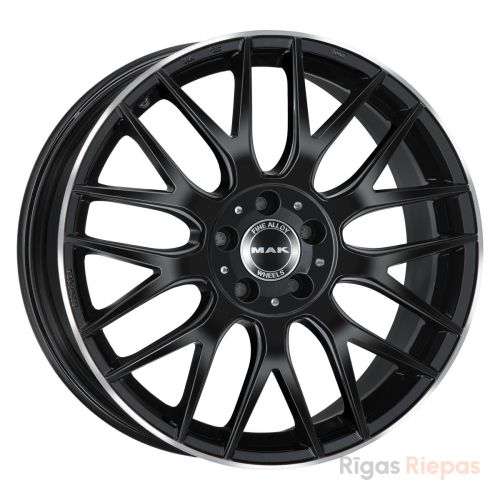 MAK Arrow 8x18 5x112 ET40, melns · pulēts (Gloss Black Mirror Ring)