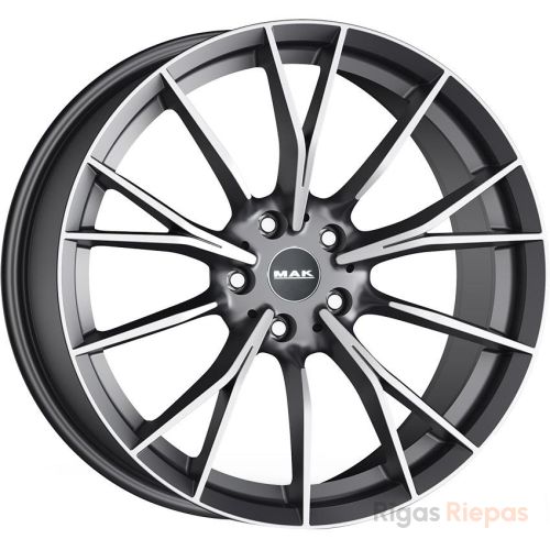 MAK Fabrik 8x18 5x120 ET30, anthracite · polished (Gun Met Mirror Face)
