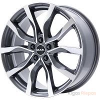 MAK Highlands 8.5x20 5x108 ET12, антрацитовый · полированный (Gun Met Mirror Face)