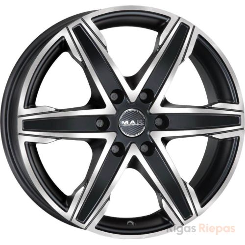 MAK King 6 6.5x16 6x139.7 ET20, melns (Ice Black)