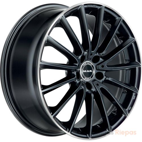MAK Komet 9x18 5x112 ET42, melns · pulēts (Gloss Black Mirror Ring)