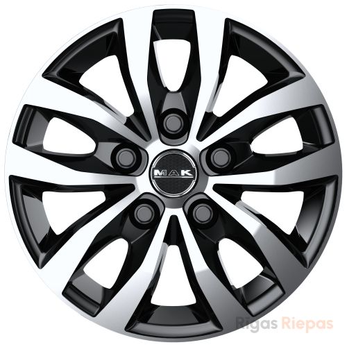 MAK Load 5 6.5x16 5x114.3 ET45, black · polished (Black Mirror)