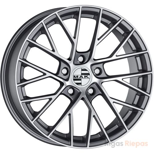 MAK Monaco-D 10x19 5x130 ET45, antracīta · pulēts (Gun Met Mirror Face)