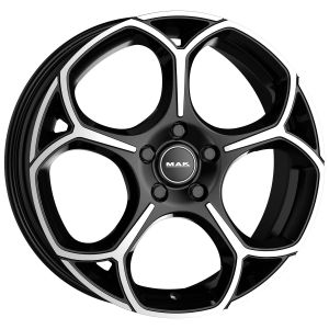 MAK Monza 7x17 5x110 ET35, black · polished (Black Mirror)