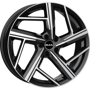 MAK Qvattro 9.5x21 5x112 ET20, black · polished (Black Mirror)