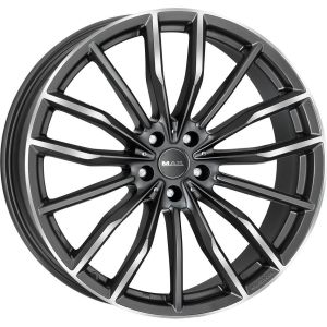 MAK Rapp 10x20 5x120 ET40, anthracite · polished (Gun Met Mirror Face)