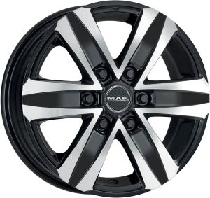 MAK Stone 6 8x18 6x130 ET53, black · polished (Black Mirror)