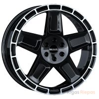 MAK Trek 9x20 6x139.7 ET55, чёрный · полированный (Gloss Black Mirror Ring)