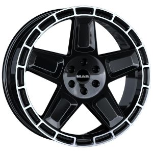 MAK Trek 9x20 6x139.7 ET55, чёрный · полированный (Gloss Black Mirror Ring)