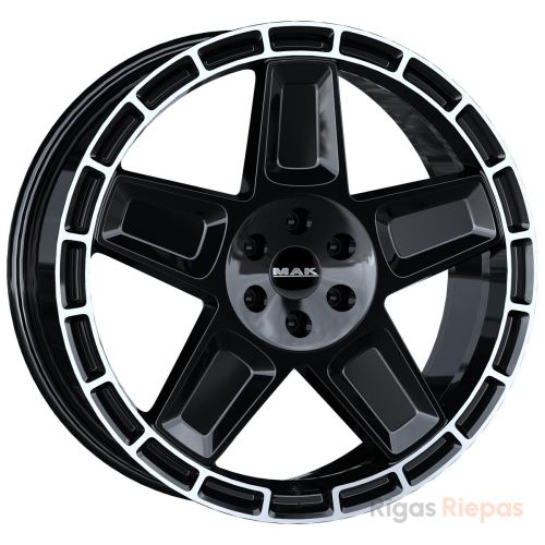 MAK Trek 9x20 6x139.7 ET55, чёрный · полированный (Gloss Black Mirror Ring)