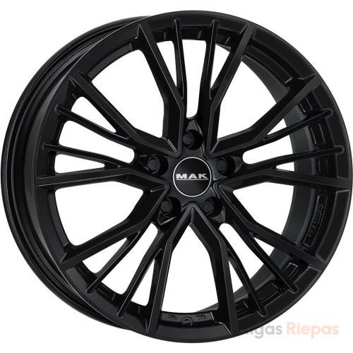MAK Union 7x17 5x100 ET38, melns · spīdīgs