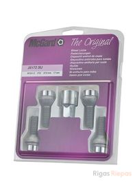 McGard drošības skrūves M12x1.5x27.9, sfēra R12, atslēga 17 mm