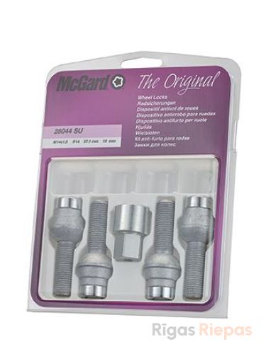 McGard drošības skrūves M14x1.5x37, sfēra R14, atslēga 19 mm