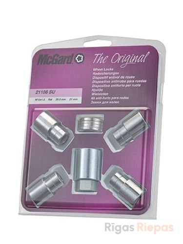 McGard drošības uzgriežņi M12x1.5x35, plakanā sēža, atslēga 21 mm