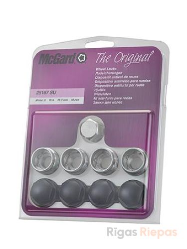 McGard drošības uzgriežņi M14x1.5, sfēra R14, atslēga 19 mm