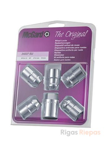 McGard гайки-секретки M12x1.5x37, конус 60°, ключ 19 мм