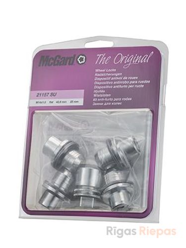McGard гайки-секретки M14x1.5, плоская посадка, ключ 22 мм