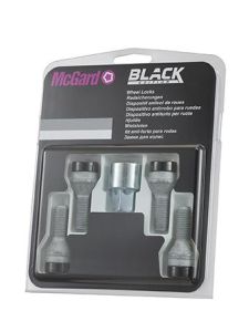 McGard locking wheel bolts M12x1.5x22, 60° cone, 17 mm key, black