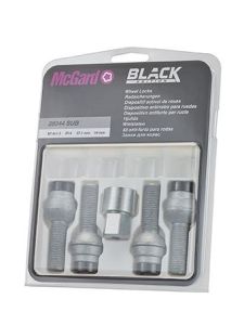 McGard locking wheel bolts M14x1.5x37.1, ball R14, black