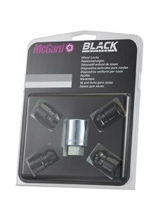 McGard locking wheel nuts M12x1.5x37, 60° cone, 19 mm key, black