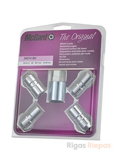 McGard locking wheel nuts M14x1.5x39.7, 60° cone, 21 mm key