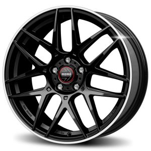 Momo Competizione 7.5x17 5x110 ET33, black · polished (Glossy Black Polished Lip)