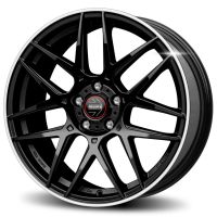 Momo Competizione 7.5x17 5x110 ET33, melns · pulēts (Glossy Black Polished Lip)