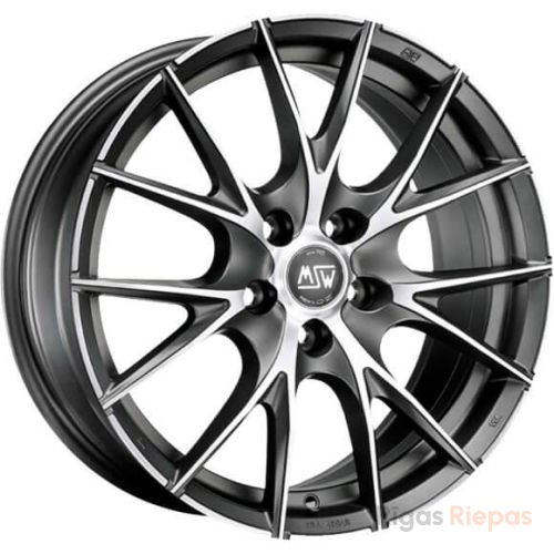 MSW 25 6x15 4x100 ET42, antracīta · pulēts (Matt Titanium Full Polished)