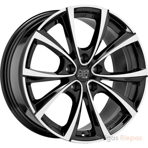 MSW 27T 9.5x20 5x114.3 ET45, melns · pulēts (Gloss Black Full Polished)