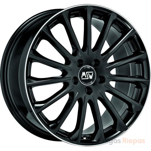 MSW 30 7.5x18 5x112 ET44, чёрный · полированный (Gloss Black+Diamond Lip)